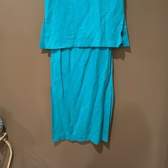 Jessica Howard Linen Blend 2 Pc Embroidered Dress Set Size 8 Petite - Picture 8 of 8